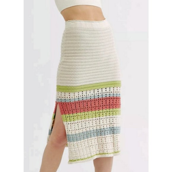 Free People Dresses & Skirts - Free People Far From Here Crochet Skirt Medium NWT